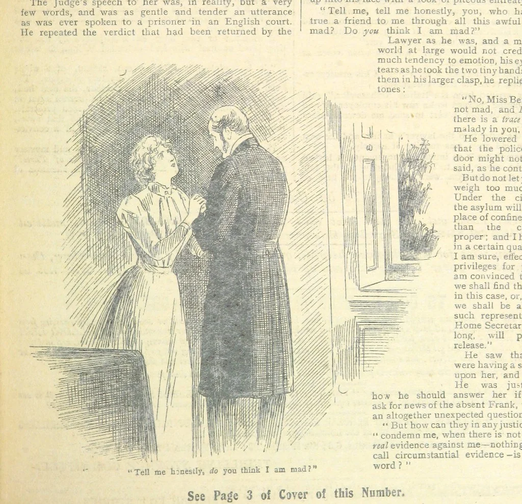 An illustration from Thrilling Life Stories for the Masses, 1892, leaf 379