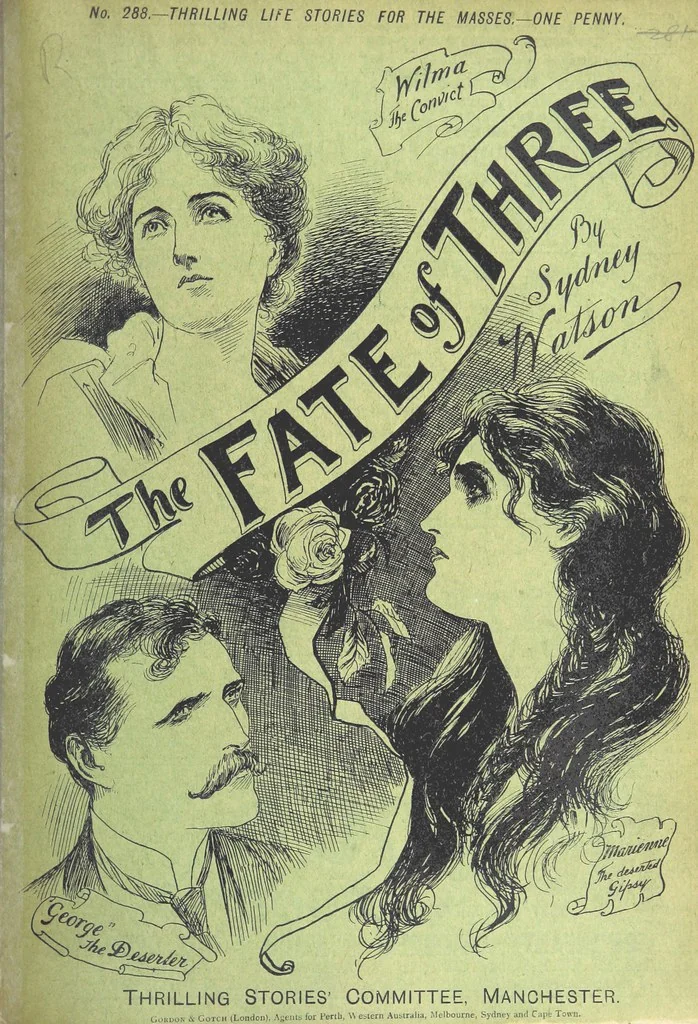 An illustration from Thrilling Life Stories for the Masses, 1892, leaf 383
