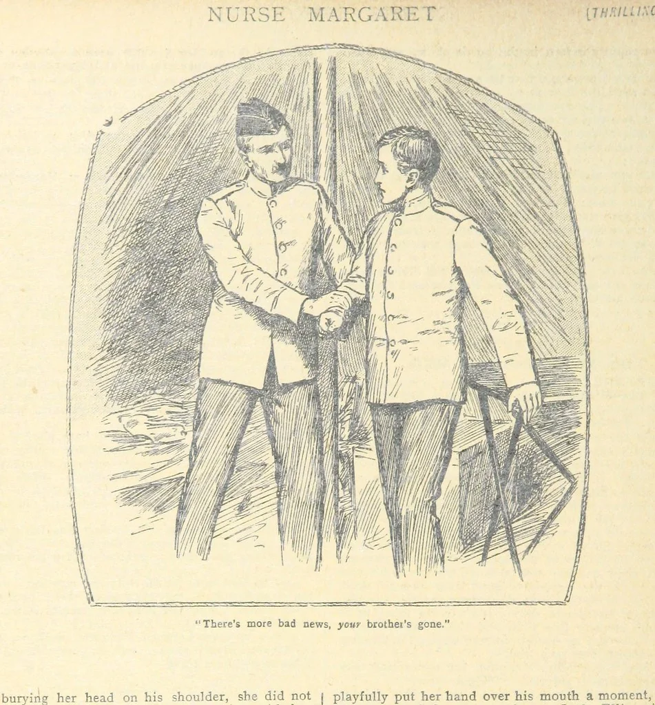 An illustration from Thrilling Life Stories for the Masses, 1892, leaf 432