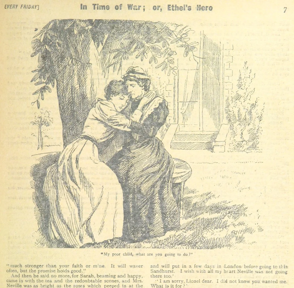 An illustration from Thrilling Life Stories for the Masses, 1892, leaf 55