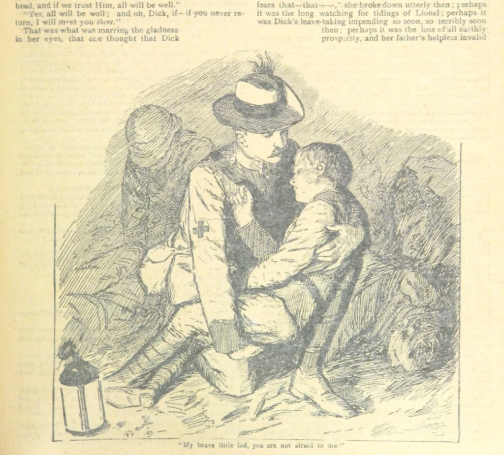 An illustration from Thrilling Life Stories for the Masses, 1892, leaf 59
