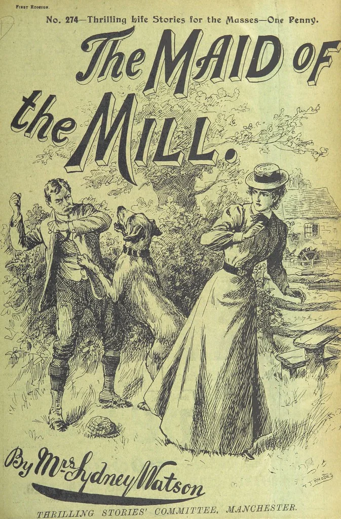 An illustration from Thrilling Life Stories for the Masses, 1892, leaf 67