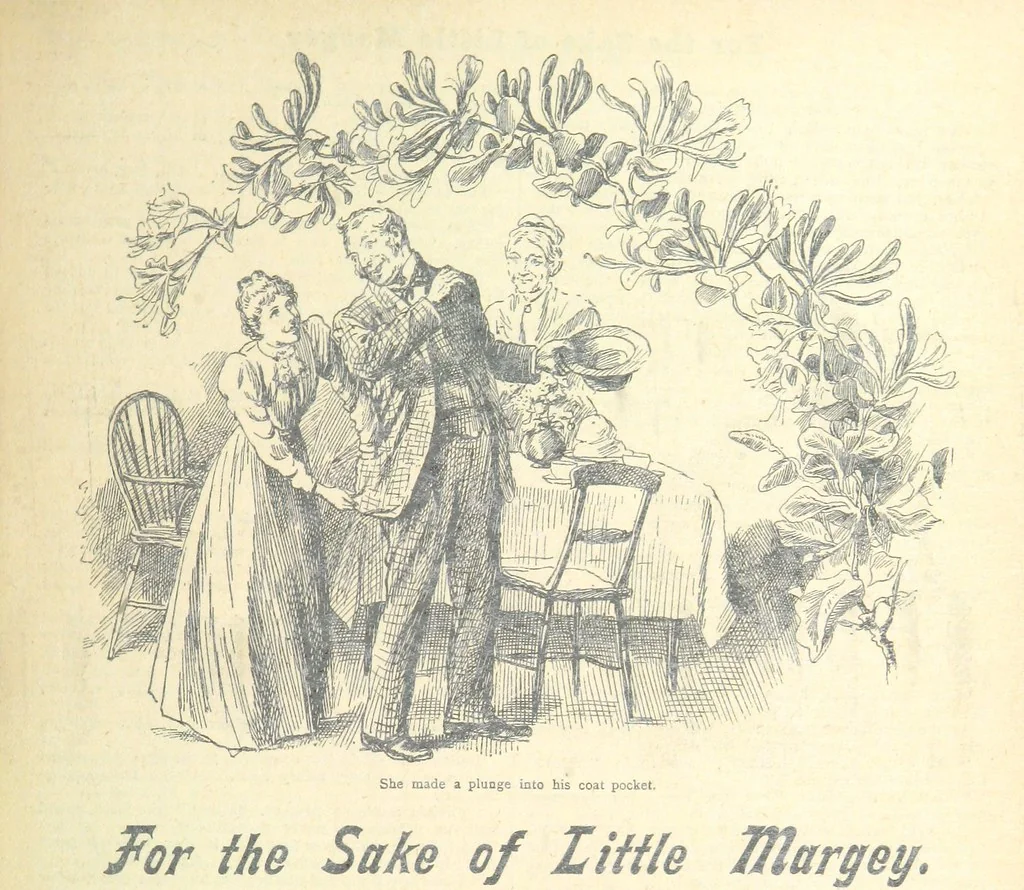 An illustration from Thrilling Life Stories for the Masses, 1892, leaf 89