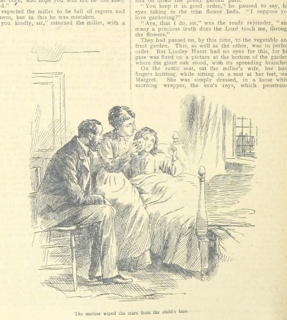 An illustration from Thrilling Life Stories for the Masses, 1892, leaf 98