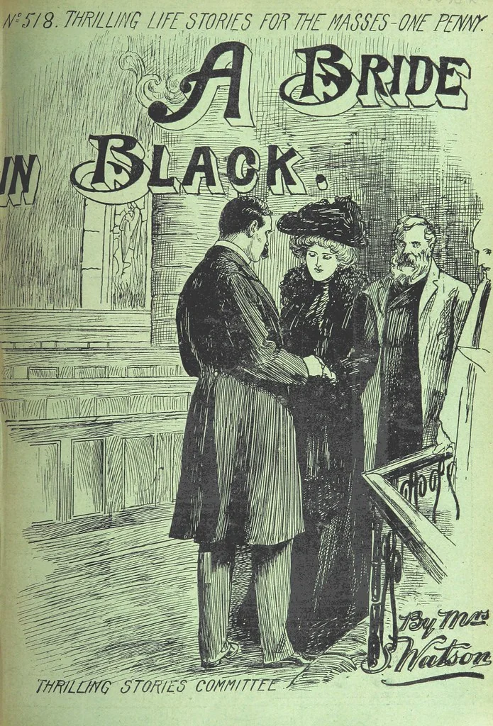 An illustration from Thrilling Life Stories for the Masses, 1892, leaf 147