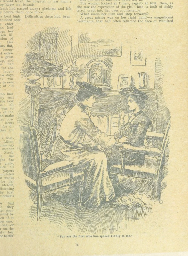 An illustration from Thrilling Life Stories for the Masses, 1892, leaf 15