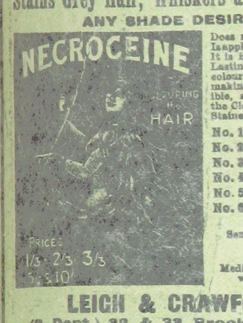 An illustration from Thrilling Life Stories for the Masses, 1892, leaf 185