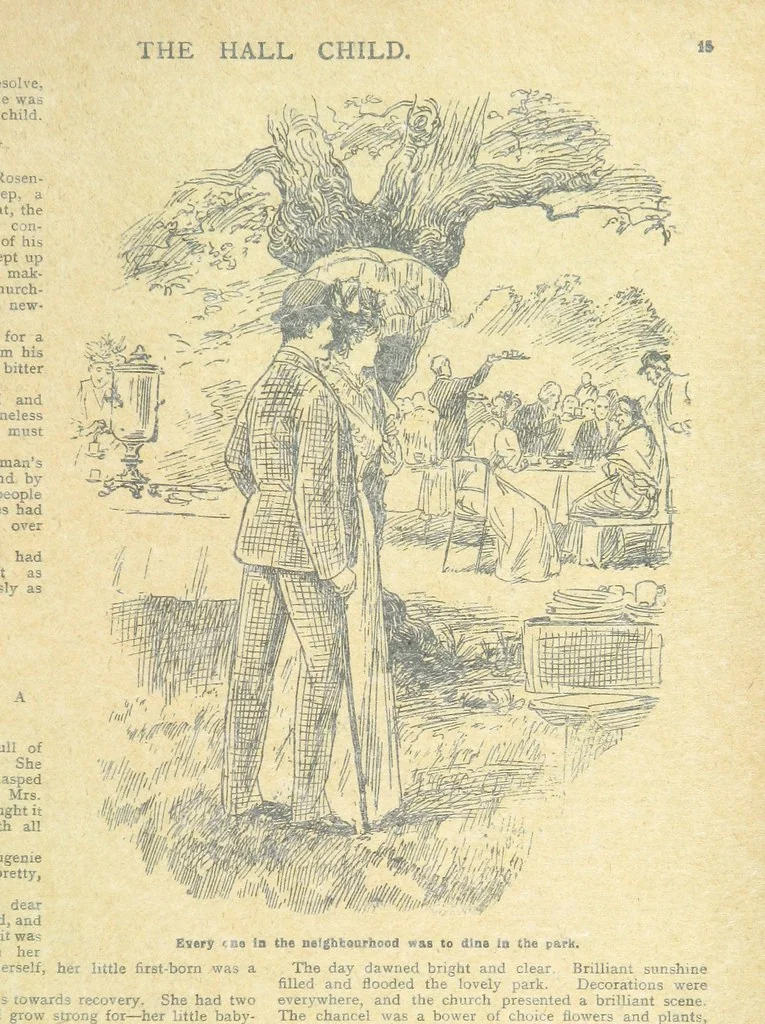 An illustration from Thrilling Life Stories for the Masses, 1892, leaf 203