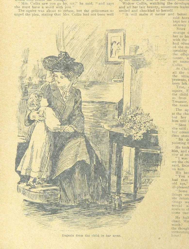 An illustration from Thrilling Life Stories for the Masses, 1892, leaf 212