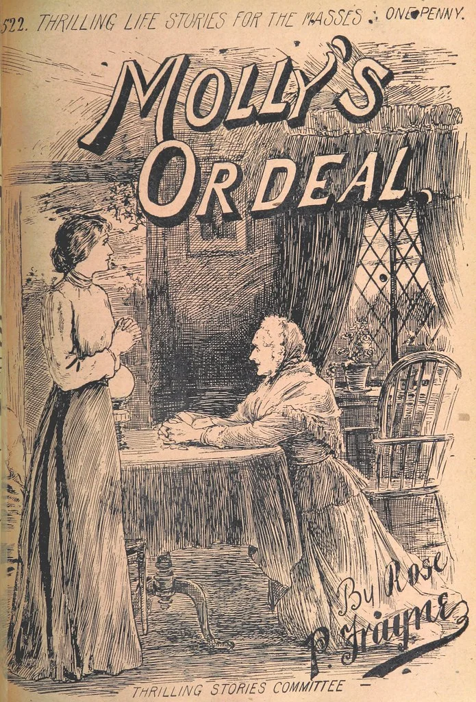 An illustration from Thrilling Life Stories for the Masses, 1892, leaf 227