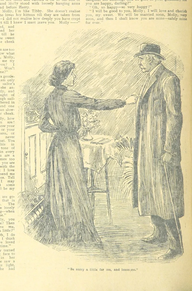 An illustration from Thrilling Life Stories for the Masses, 1892, leaf 232