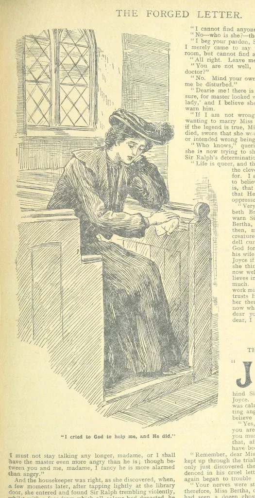 An illustration from Thrilling Life Stories for the Masses, 1892, leaf 275
