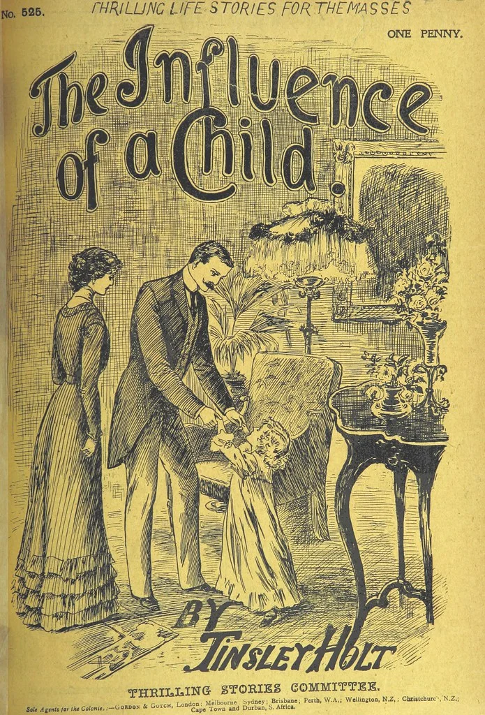 An illustration from Thrilling Life Stories for the Masses, 1892, leaf 287