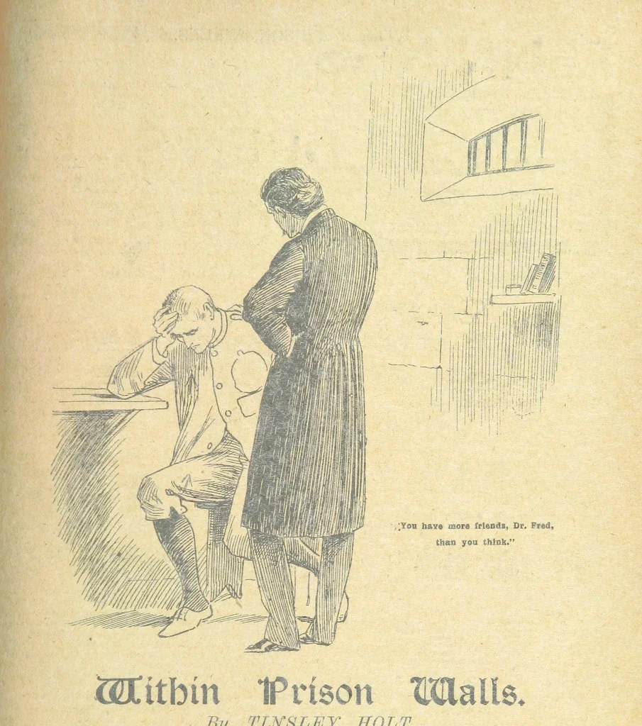 An illustration from Thrilling Life Stories for the Masses, 1892, leaf 349