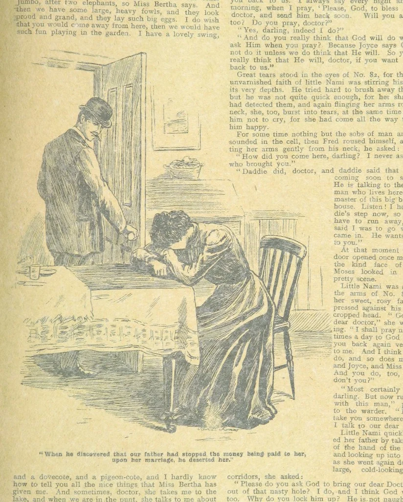 An illustration from Thrilling Life Stories for the Masses, 1892, leaf 379