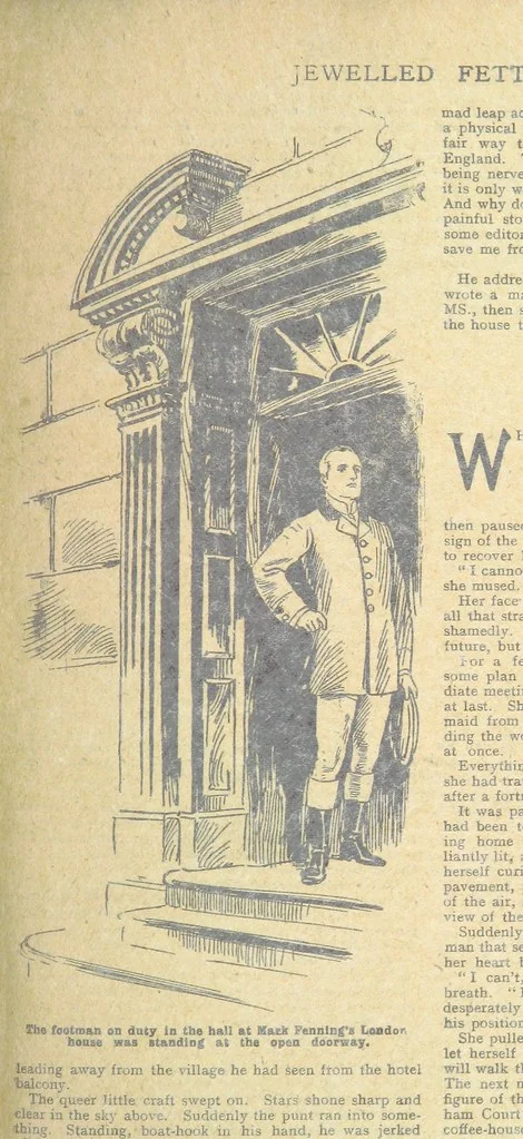 An illustration from Thrilling Life Stories for the Masses, 1892, leaf 59