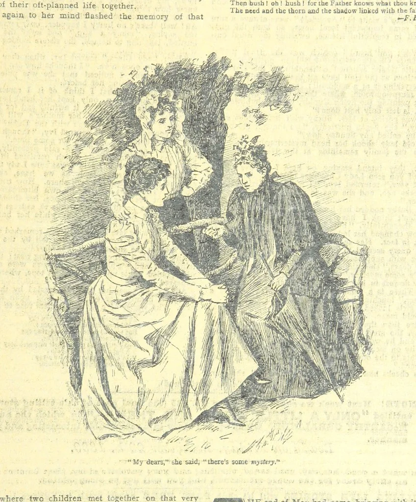 An illustration from Thrilling Life Stories for the Masses, 1892, leaf 103