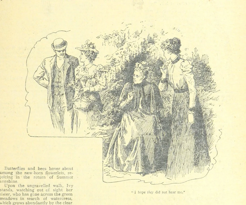 An illustration from Thrilling Life Stories for the Masses, 1892, leaf 109