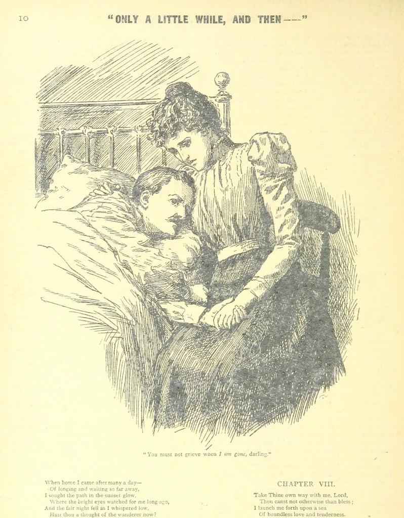 An illustration from Thrilling Life Stories for the Masses, 1892, leaf 118