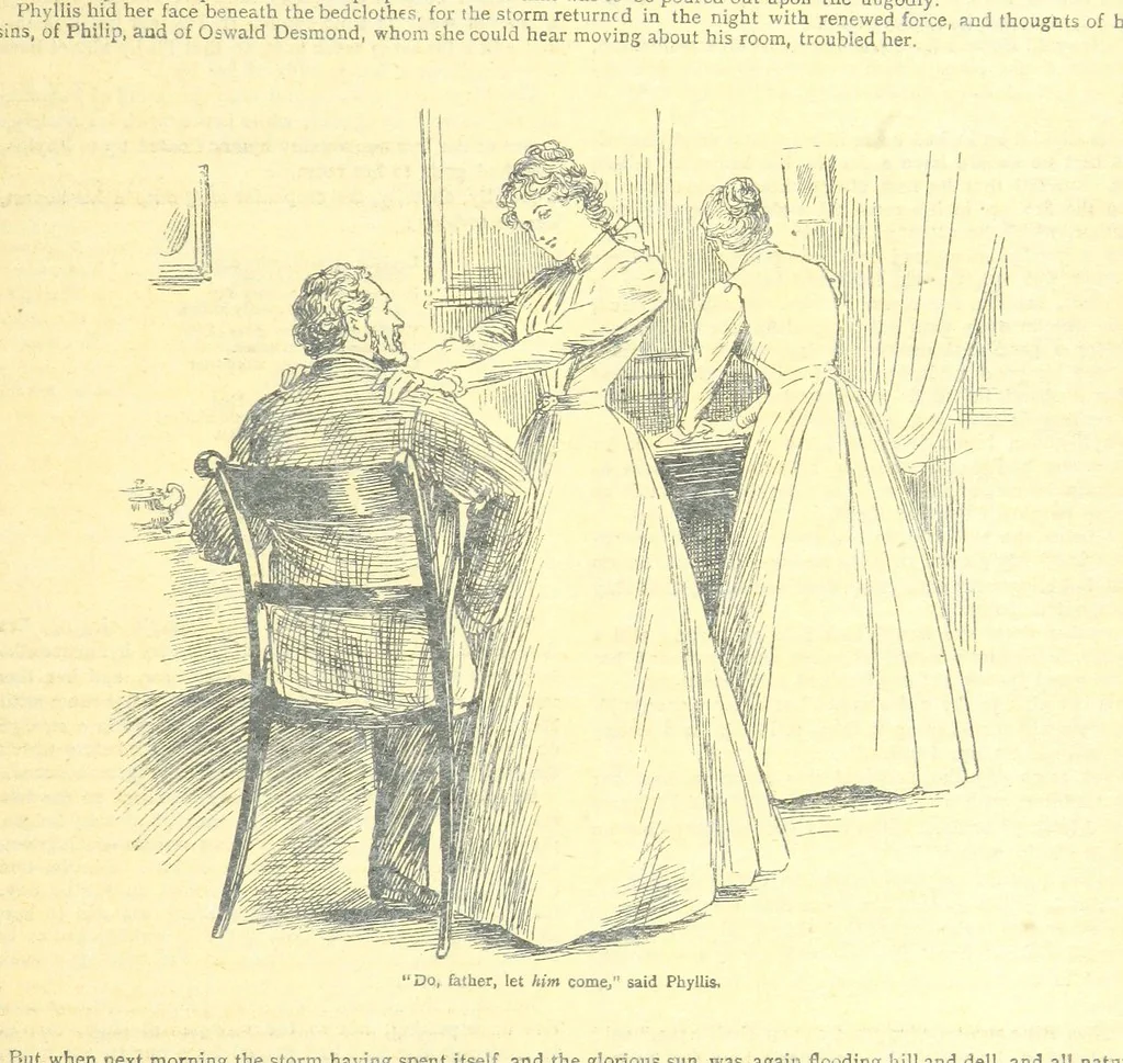 An illustration from Thrilling Life Stories for the Masses, 1892, leaf 159