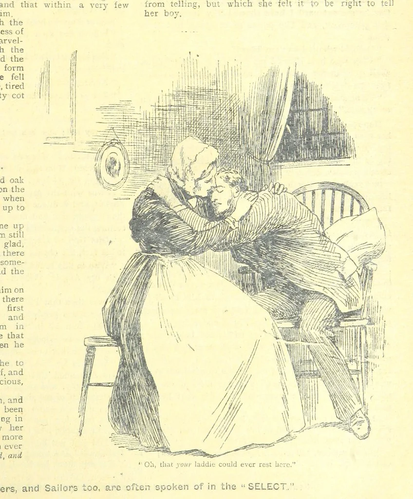 An illustration from Thrilling Life Stories for the Masses, 1892, leaf 171