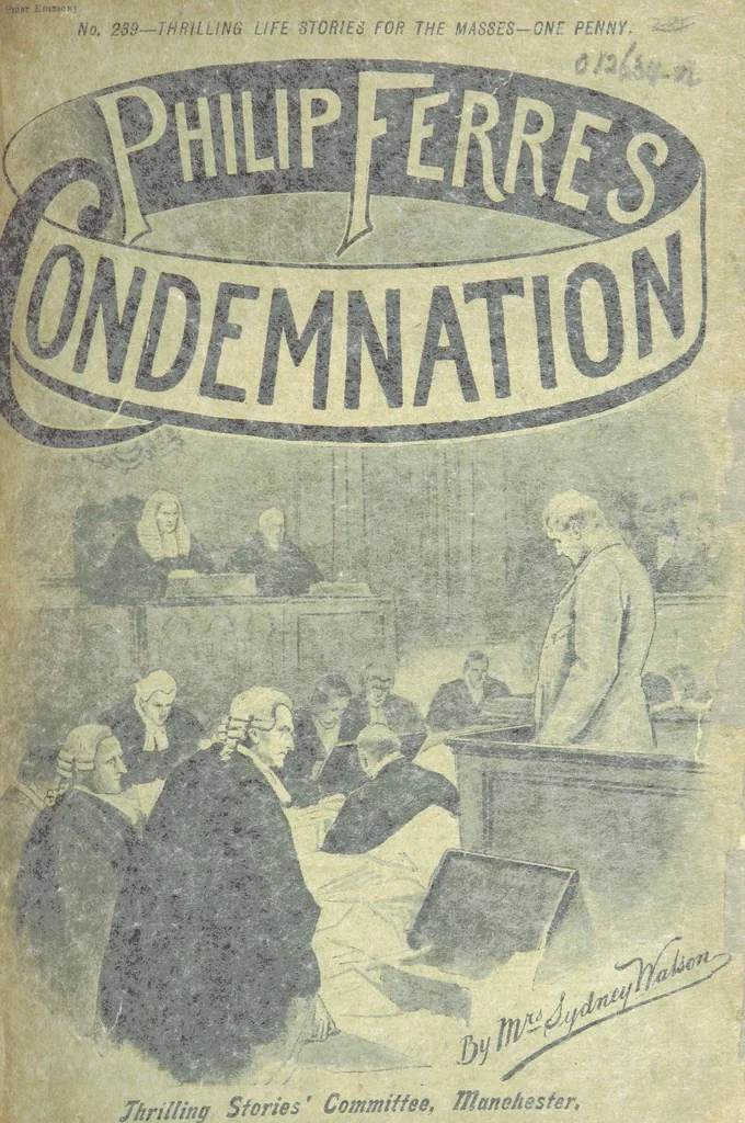 An illustration from Thrilling Life Stories for the Masses, 1892, leaf 187