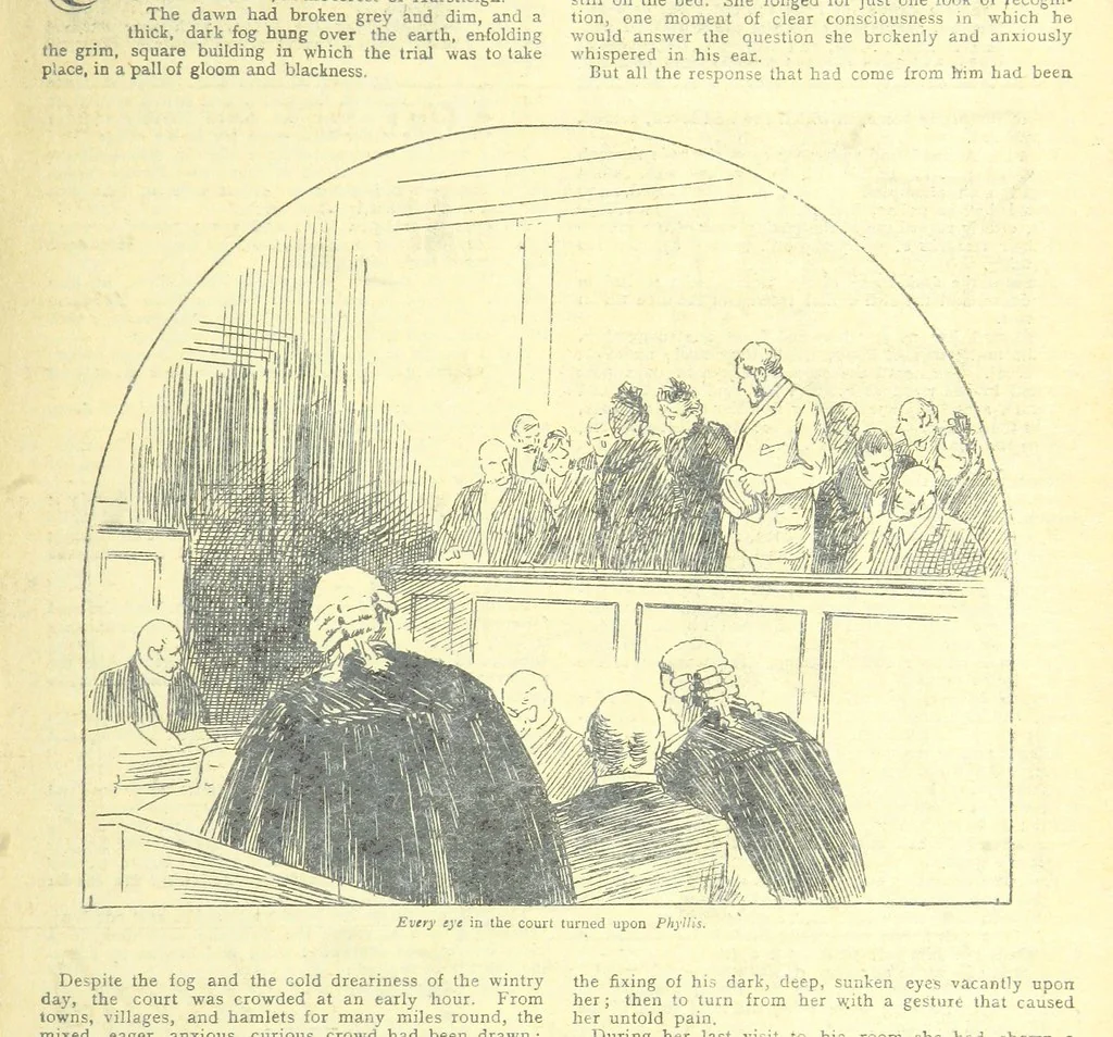 An illustration from Thrilling Life Stories for the Masses, 1892, leaf 189