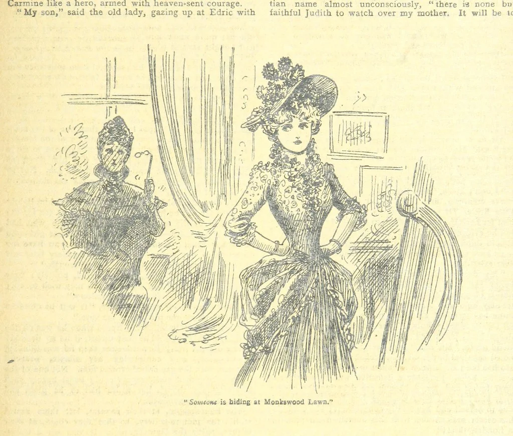 An illustration from Thrilling Life Stories for the Masses, 1892, leaf 19