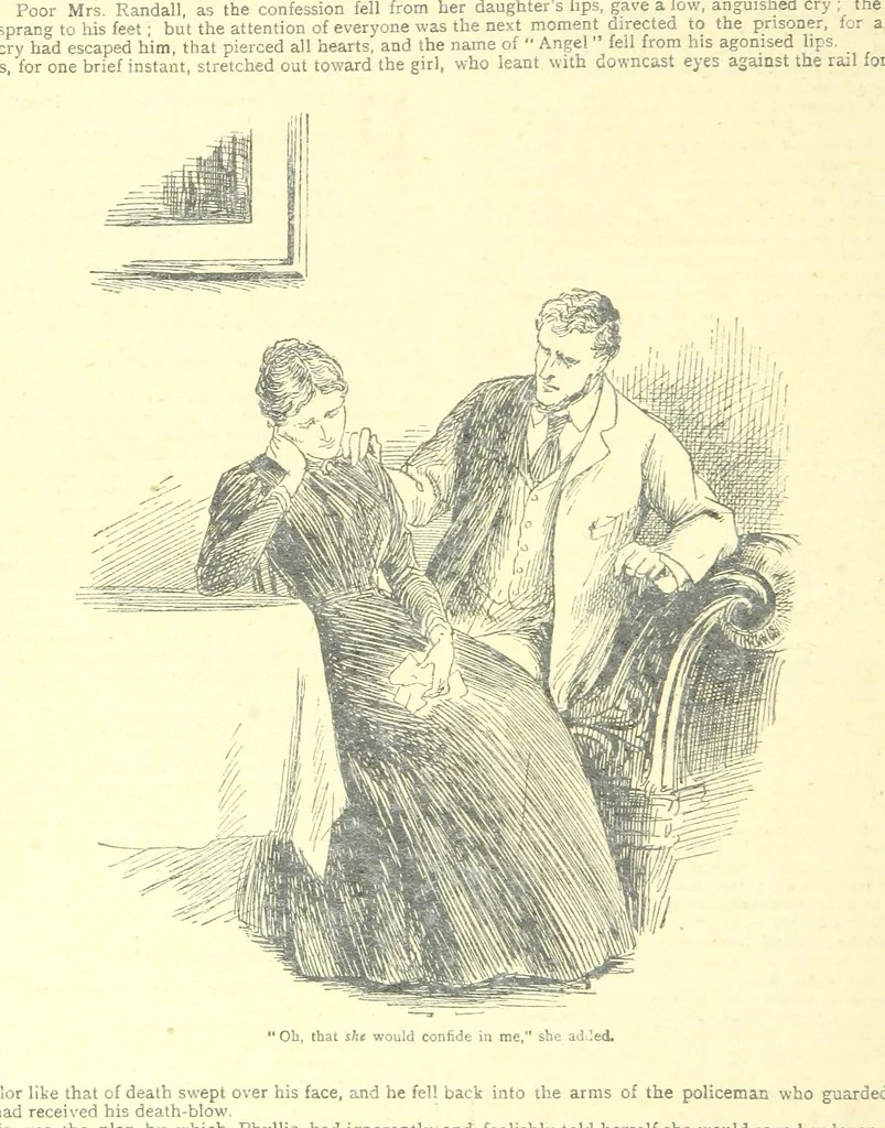 An illustration from Thrilling Life Stories for the Masses, 1892, leaf 192