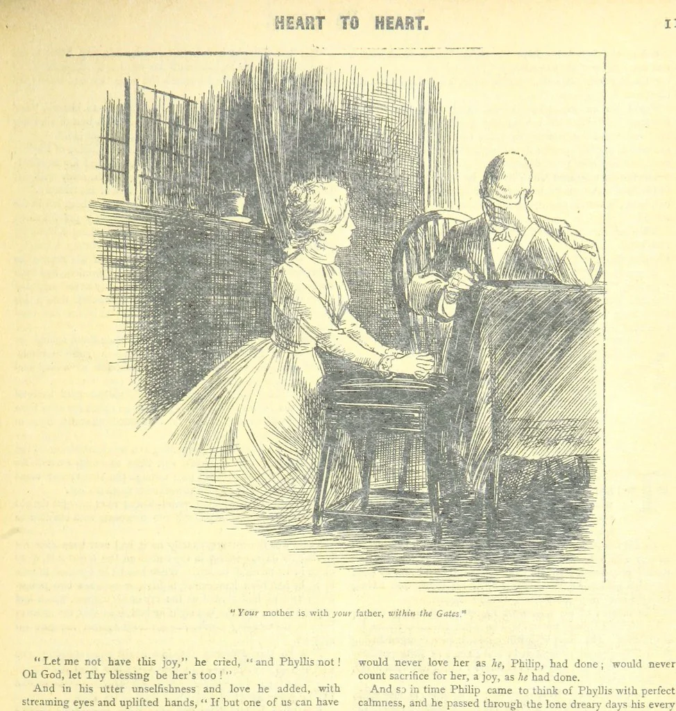An illustration from Thrilling Life Stories for the Masses, 1892, leaf 239
