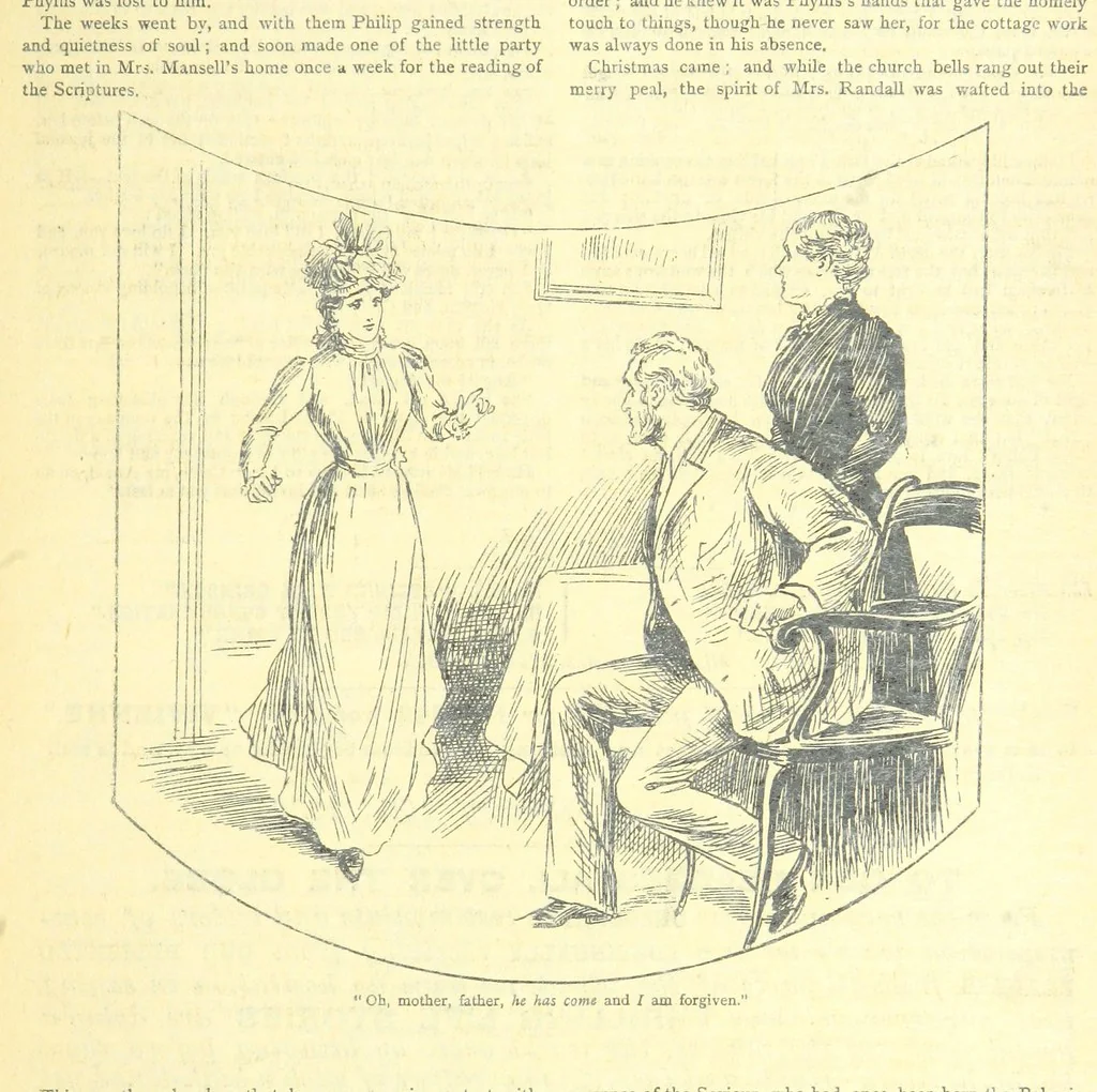 An illustration from Thrilling Life Stories for the Masses, 1892, leaf 243