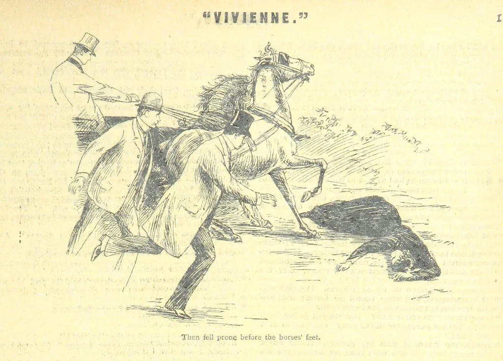 An illustration from Thrilling Life Stories for the Masses, 1892, leaf 259