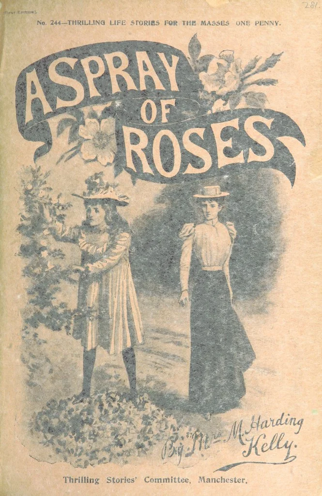 An illustration from Thrilling Life Stories for the Masses, 1892, leaf 287