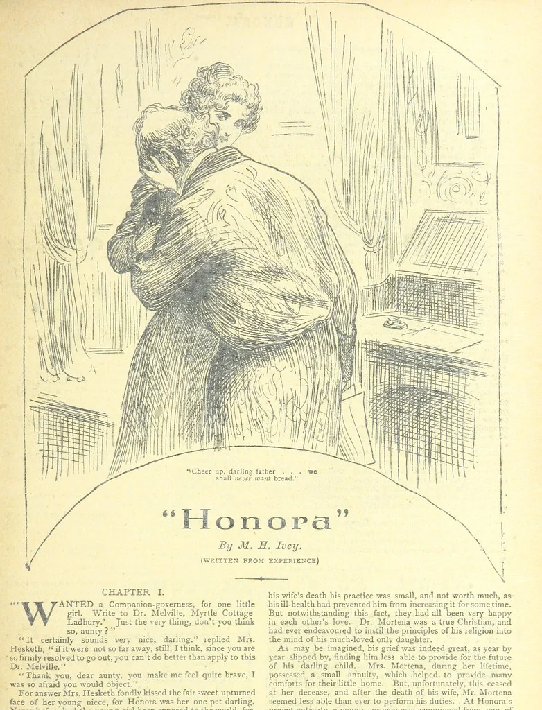 An illustration from Thrilling Life Stories for the Masses, 1892, leaf 29