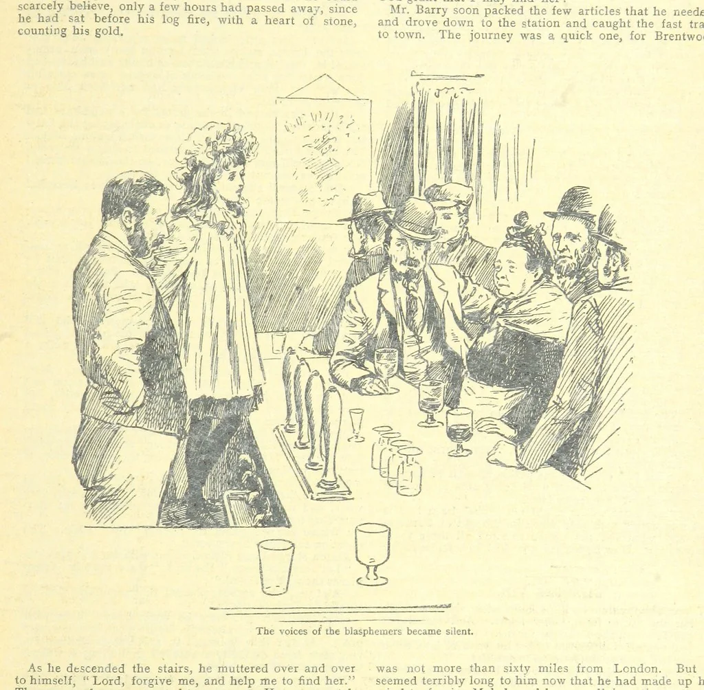An illustration from Thrilling Life Stories for the Masses, 1892, leaf 299