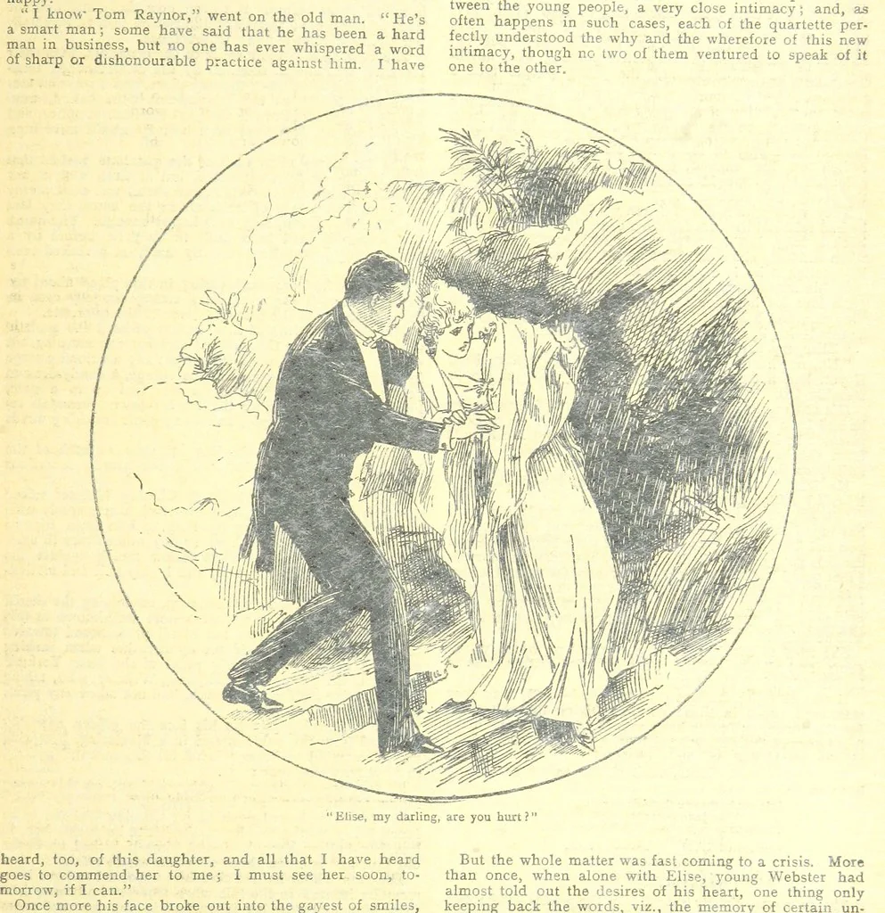 An illustration from Thrilling Life Stories for the Masses, 1892, leaf 339