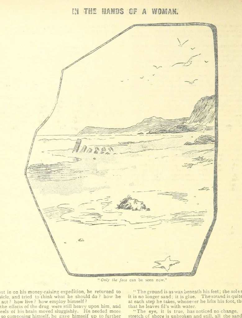 An illustration from Thrilling Life Stories for the Masses, 1892, leaf 360