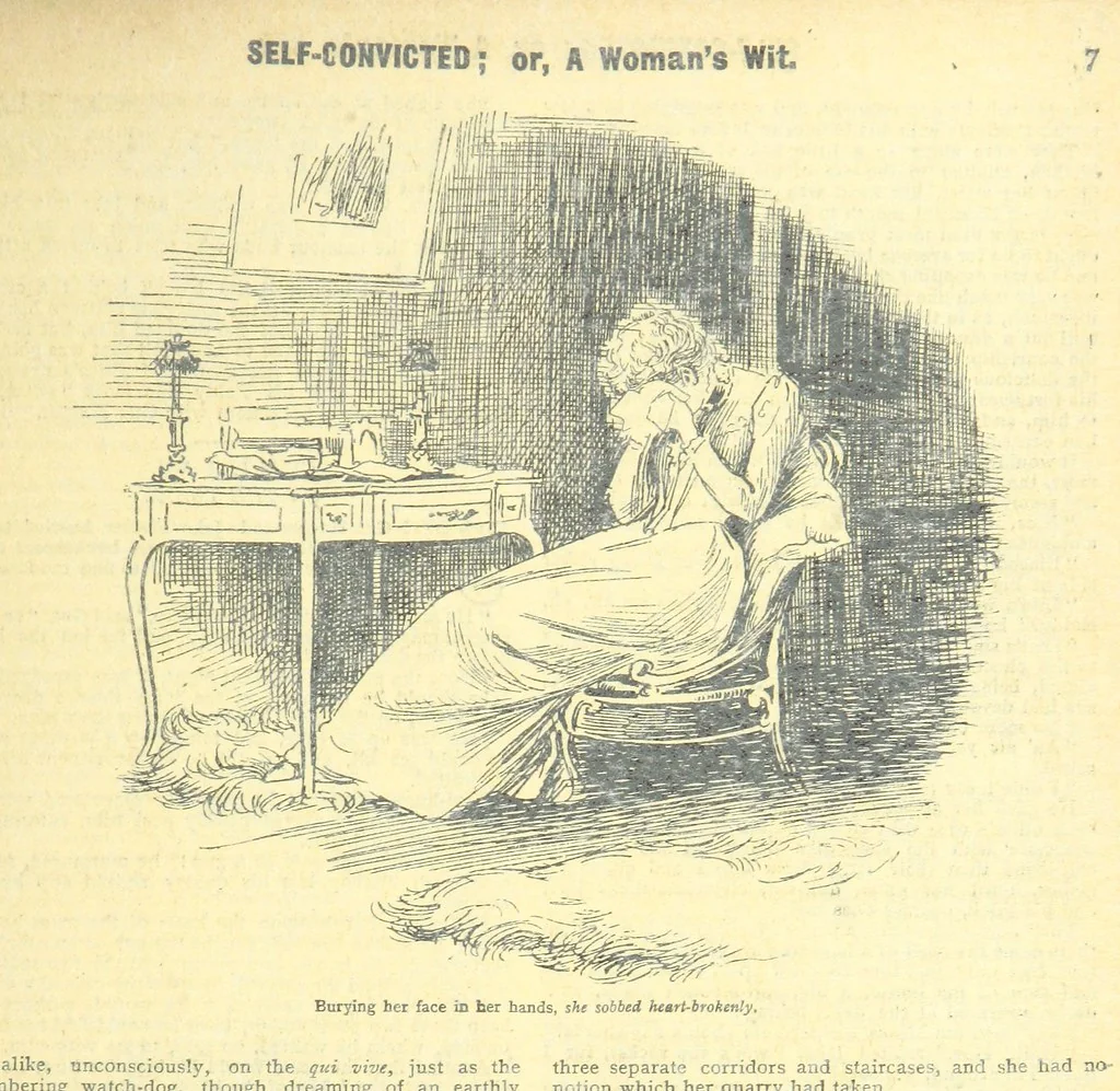 An illustration from Thrilling Life Stories for the Masses, 1892, leaf 375