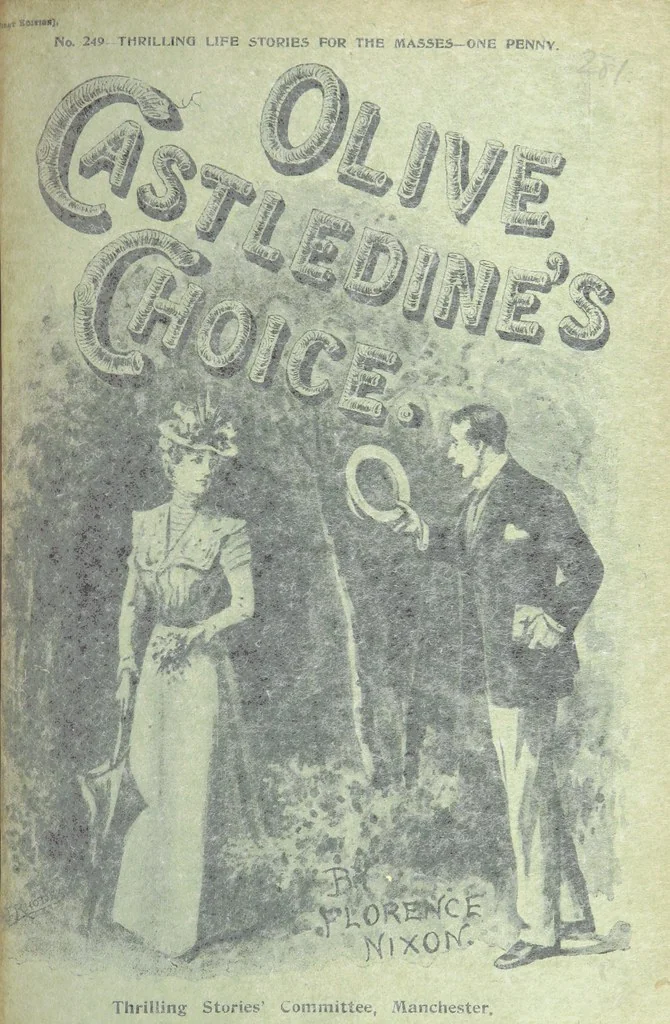 An illustration from Thrilling Life Stories for the Masses, 1892, leaf 387
