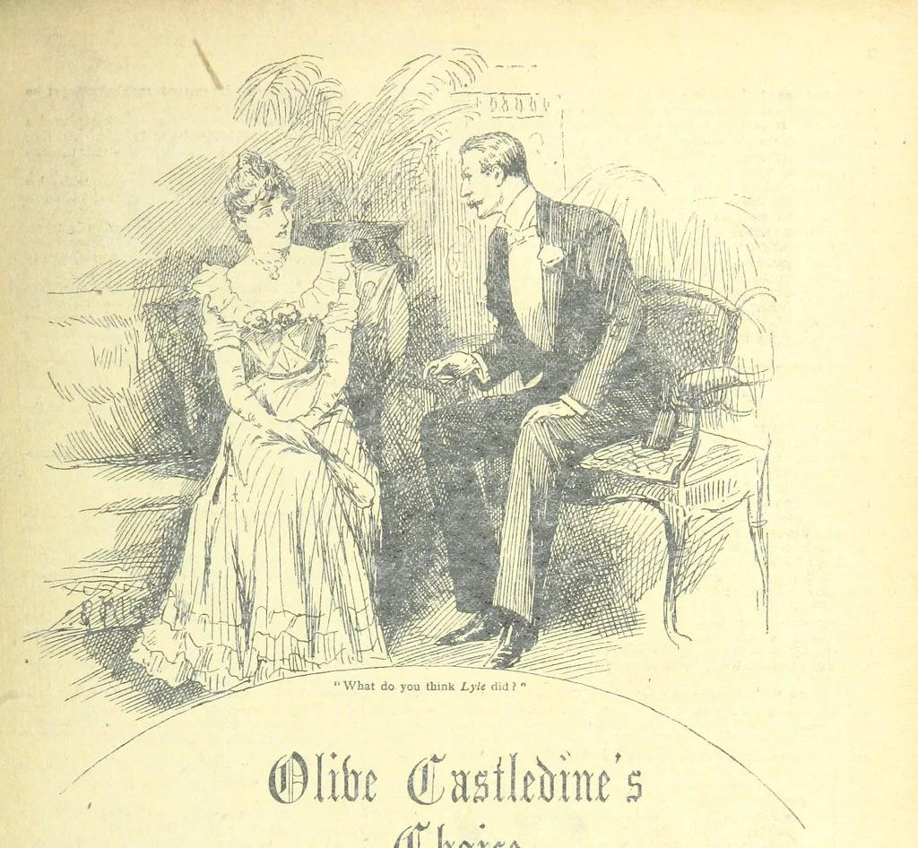 An illustration from Thrilling Life Stories for the Masses, 1892, leaf 389