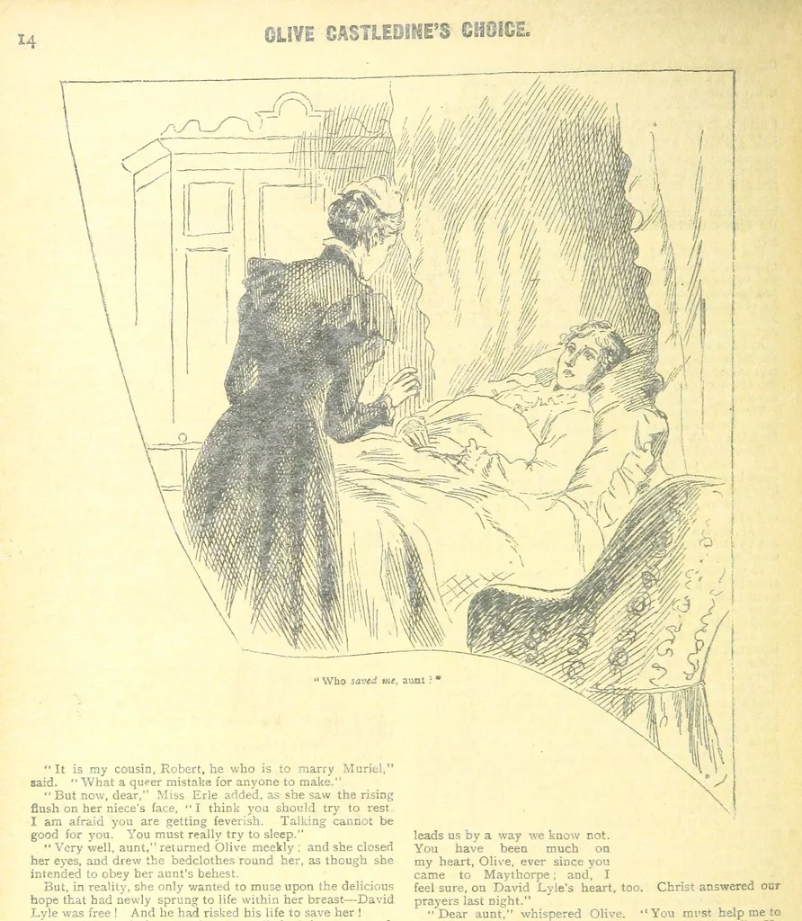 An illustration from Thrilling Life Stories for the Masses, 1892, leaf 402