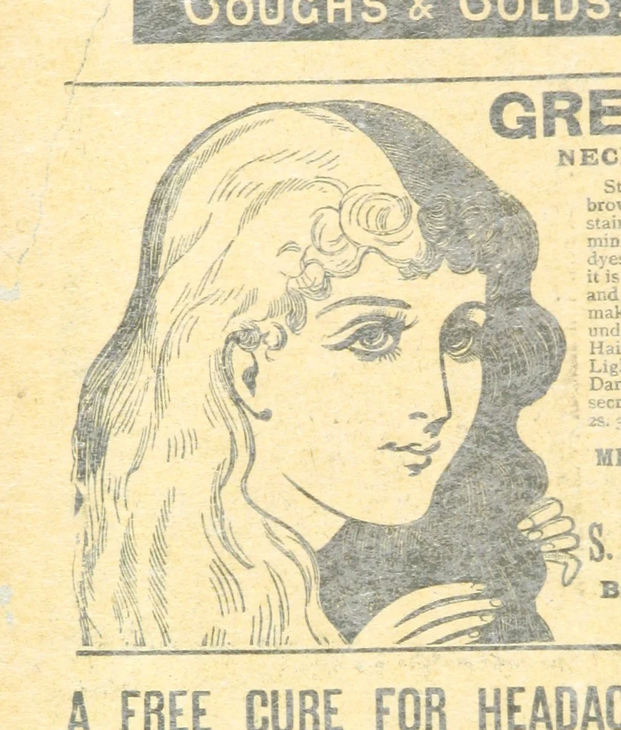An illustration from Thrilling Life Stories for the Masses, 1892, leaf 408