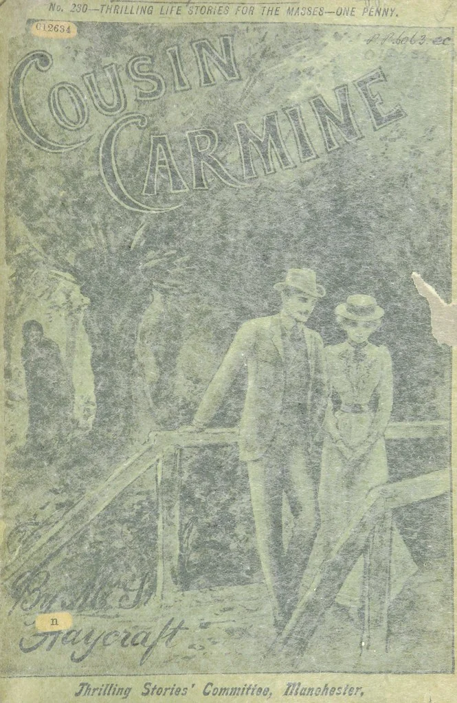 An illustration from Thrilling Life Stories for the Masses, 1892, leaf 7