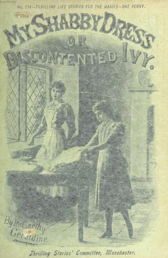 An illustration from Thrilling Life Stories for the Masses, 1892, leaf 87