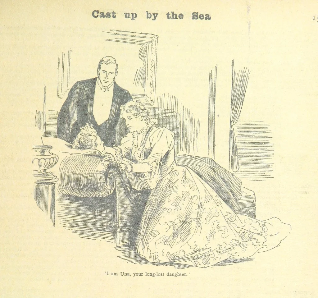 An illustration from Thrilling Life Stories for the Masses, 1892, leaf 143