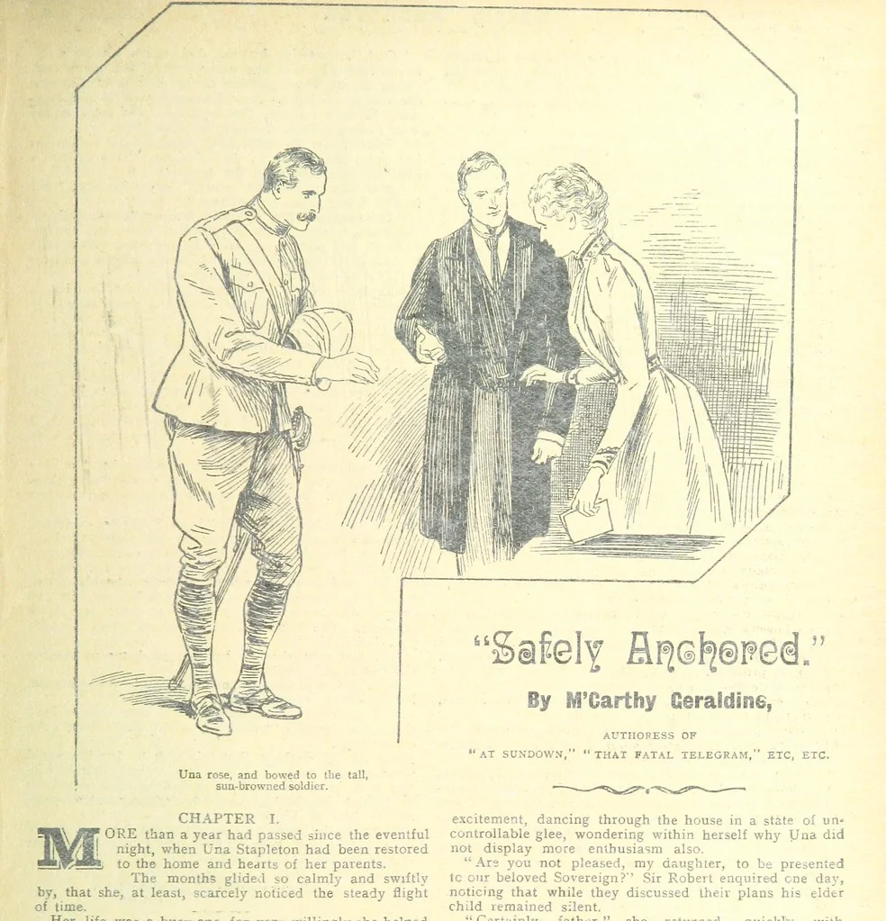 An illustration from Thrilling Life Stories for the Masses, 1892, leaf 149