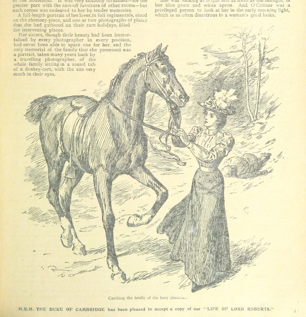 An illustration from Thrilling Life Stories for the Masses, 1892, leaf 173