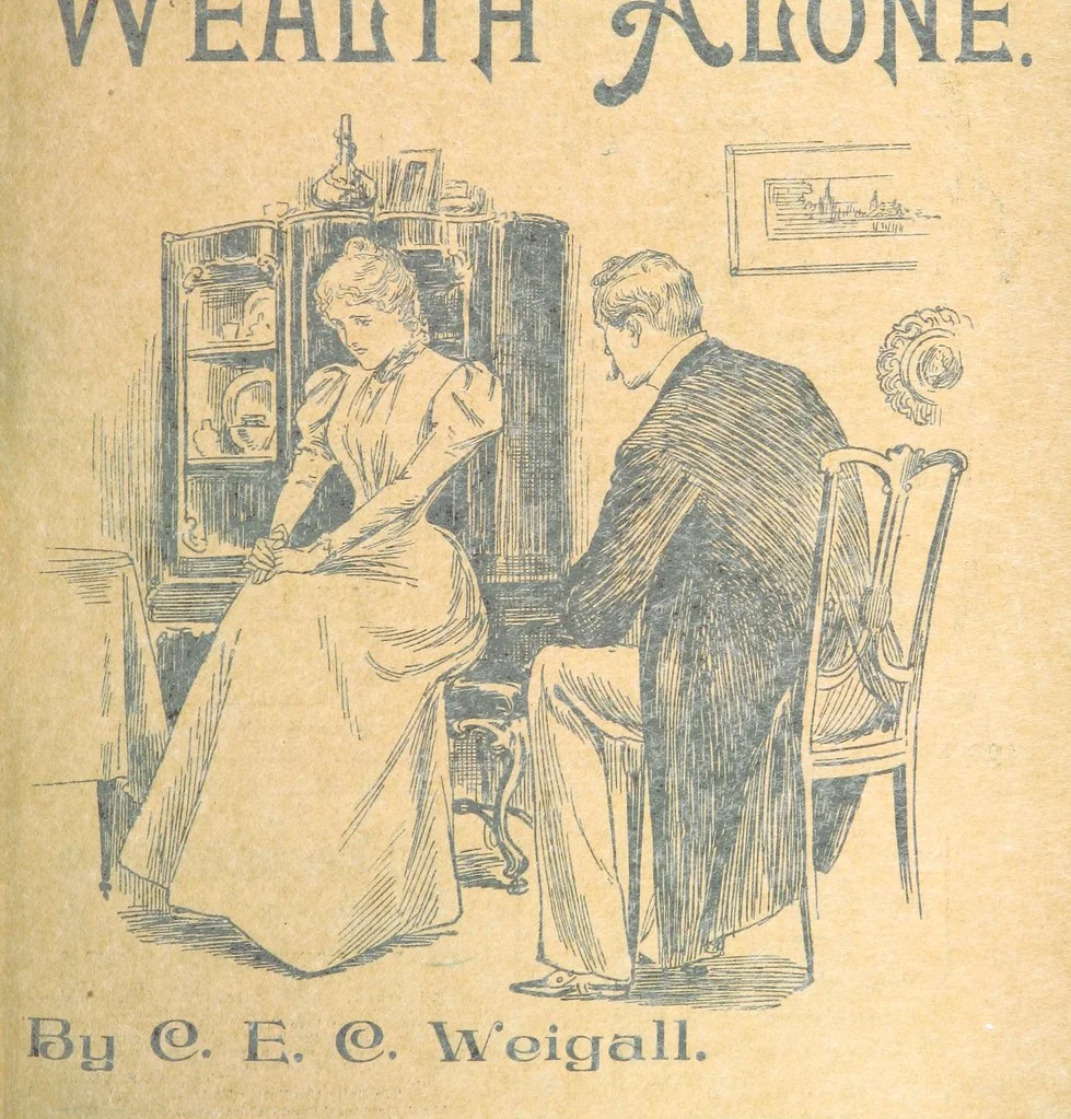 An illustration from Thrilling Life Stories for the Masses, 1892, leaf 187