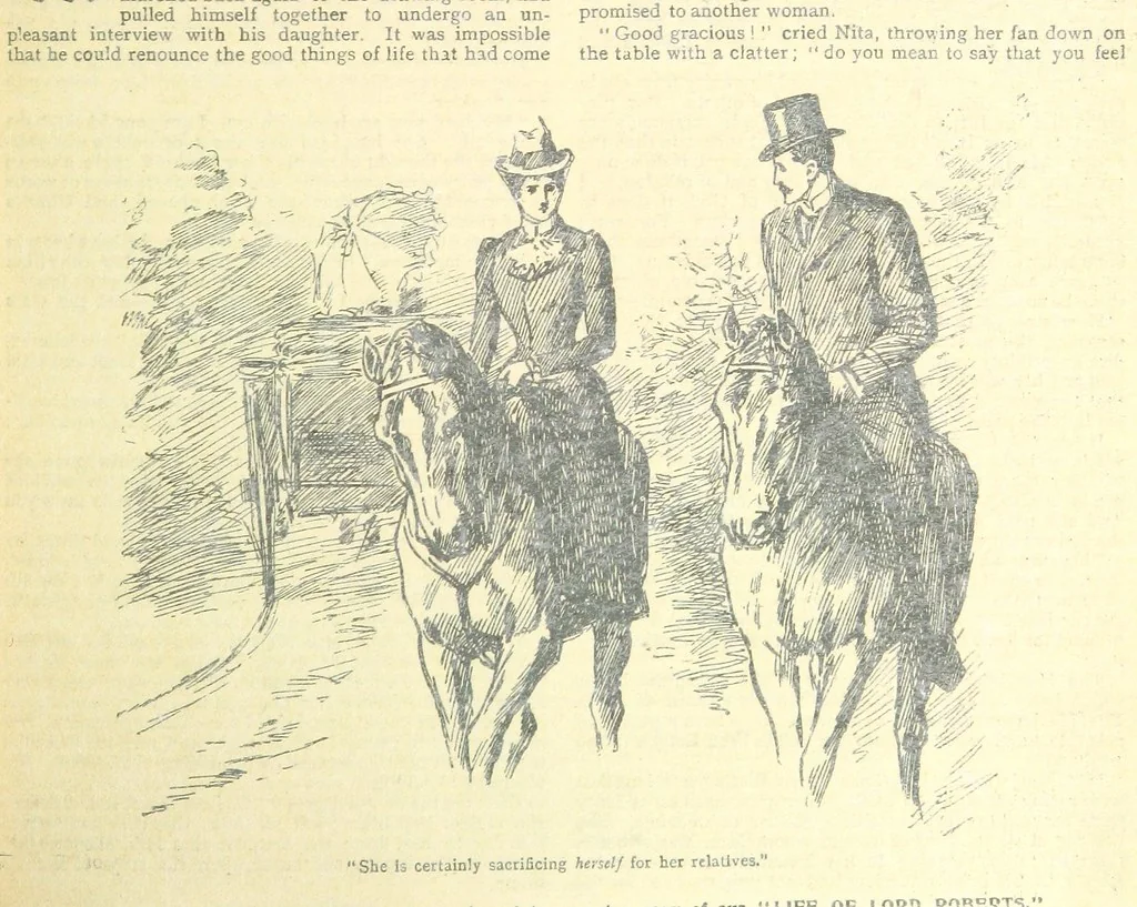 An illustration from Thrilling Life Stories for the Masses, 1892, leaf 191
