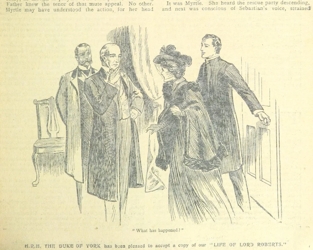 An illustration from Thrilling Life Stories for the Masses, 1892, leaf 211